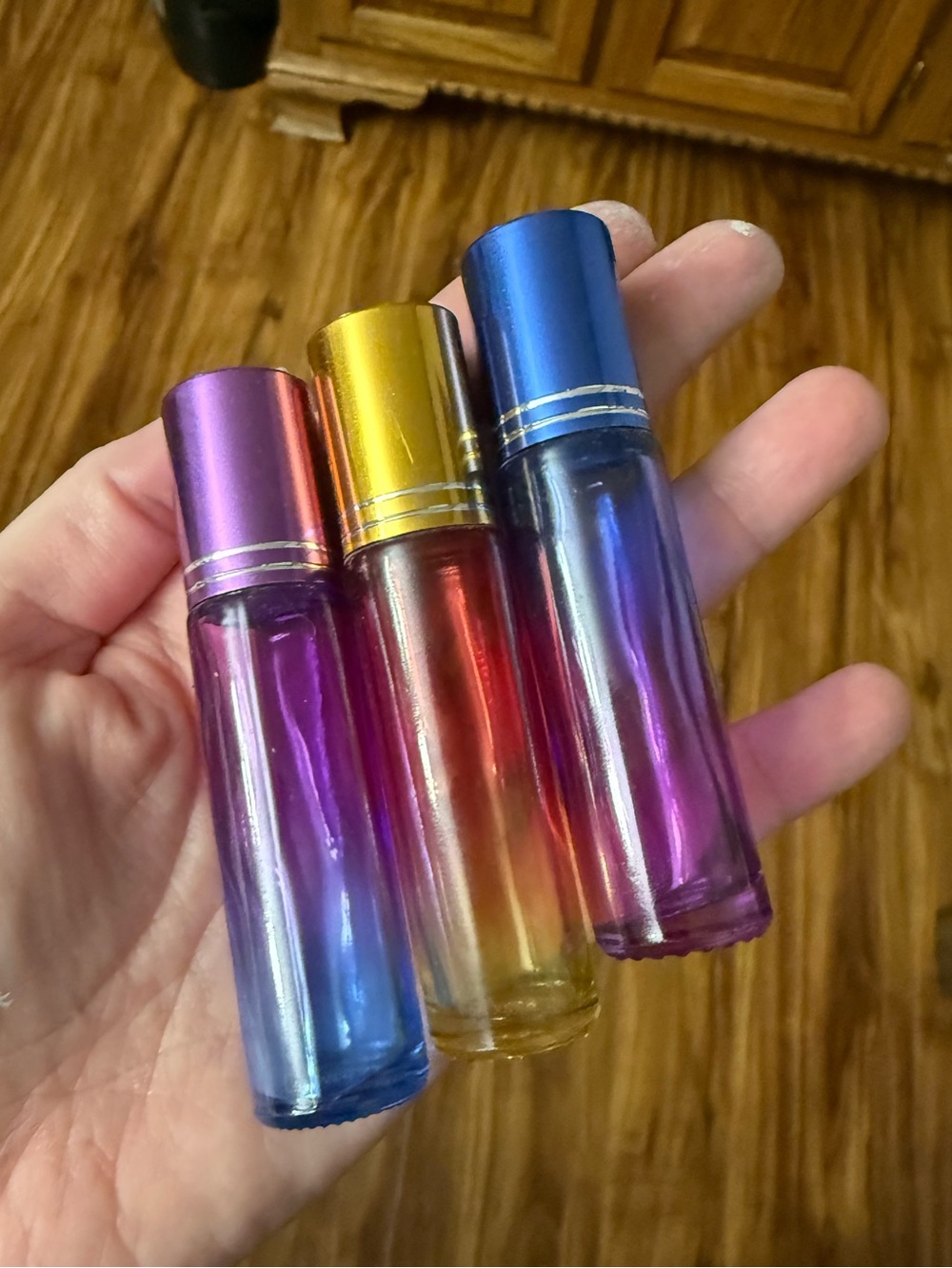 Gradient Glass Roller Bottles - and storage container